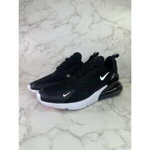 Nike Air Max 270 Shoes Mens Size 10 Black White Sneakers AH8050-002 Running Gym